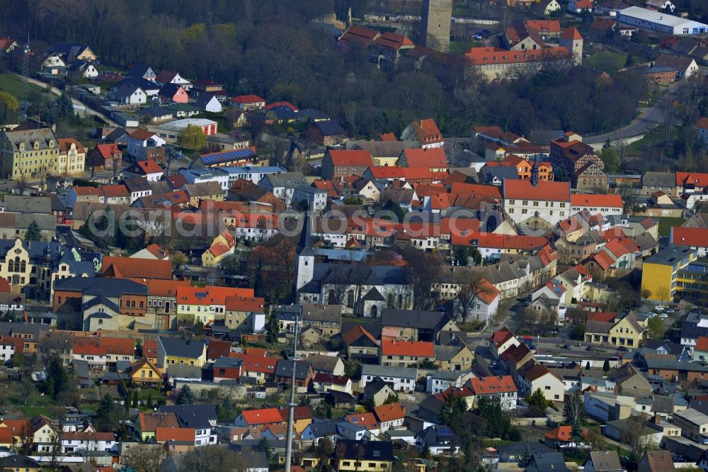 Wanzleben from the bird's eye view: The City center and downtown Wanzleben in Saxony-Anhalt