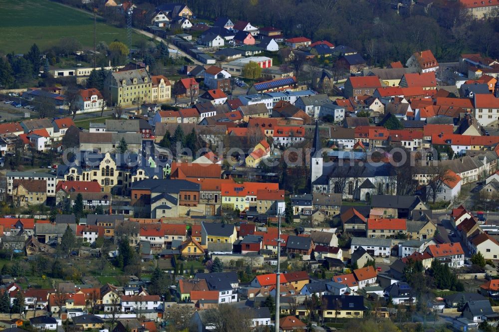 Aerial image Wanzleben - The City center and downtown Wanzleben in Saxony-Anhalt