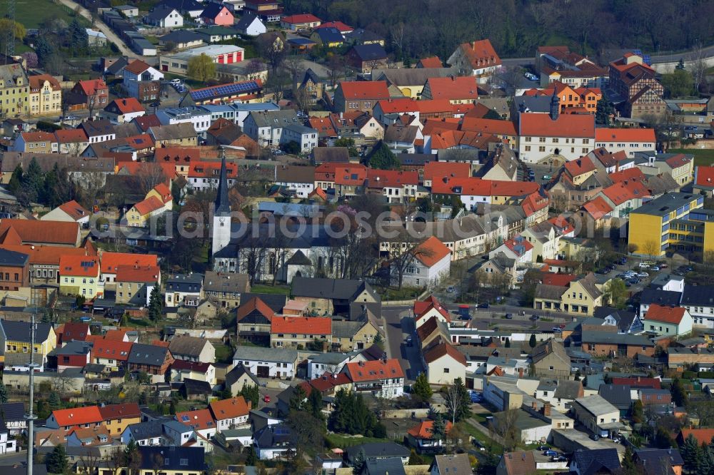 Aerial photograph Wanzleben - The City center and downtown Wanzleben in Saxony-Anhalt