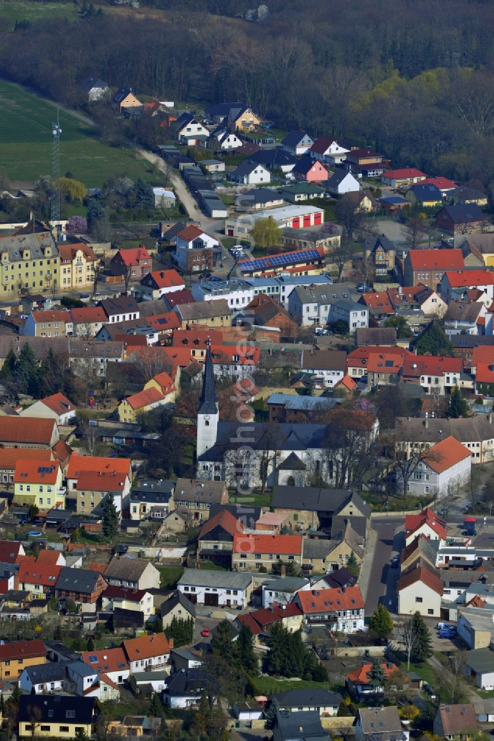 Wanzleben from above - The City center and downtown Wanzleben in Saxony-Anhalt