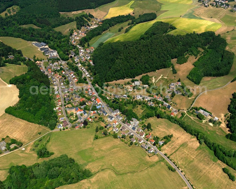 Abentheuer from above - District view of Abentheuer in the state Rhineland-Palatinate