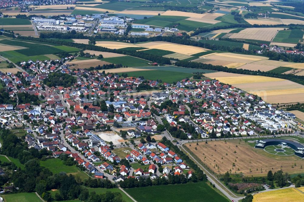 Aerial image Abstatt - Town View of the streets and houses of the residential areas in Abstatt in the state Baden-Wurttemberg, Germany
