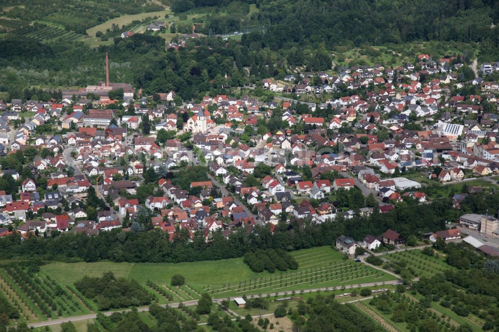 Aerial image Achern - Local view of Achern in Baden-Württemberg