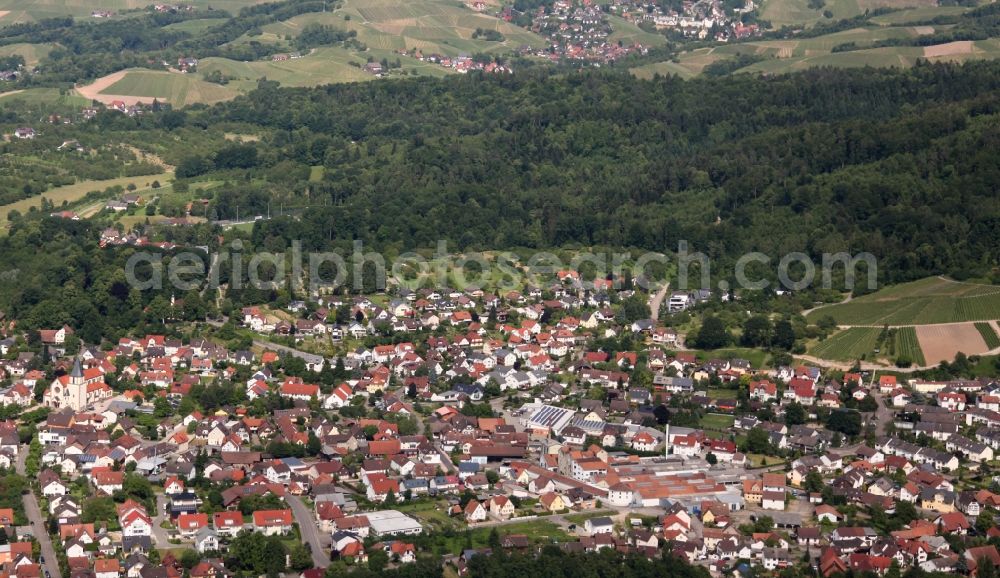 Achern from above - Local view of Achern in Baden-Württemberg