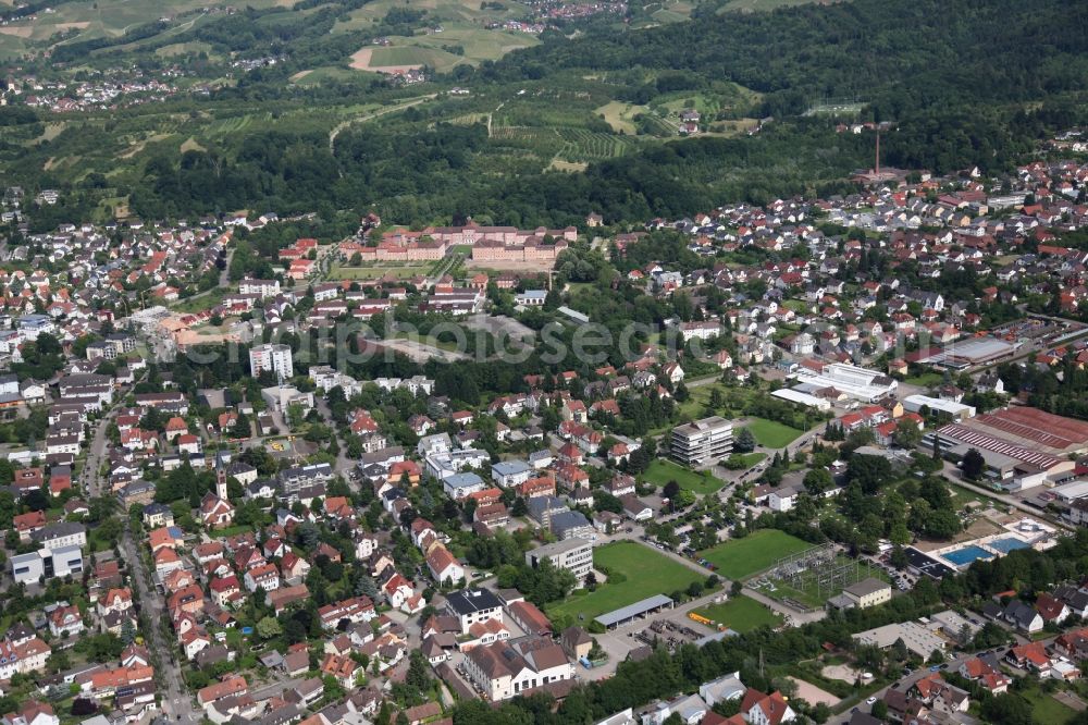 Achern from the bird's eye view: Local view of Achern in Baden-Württemberg