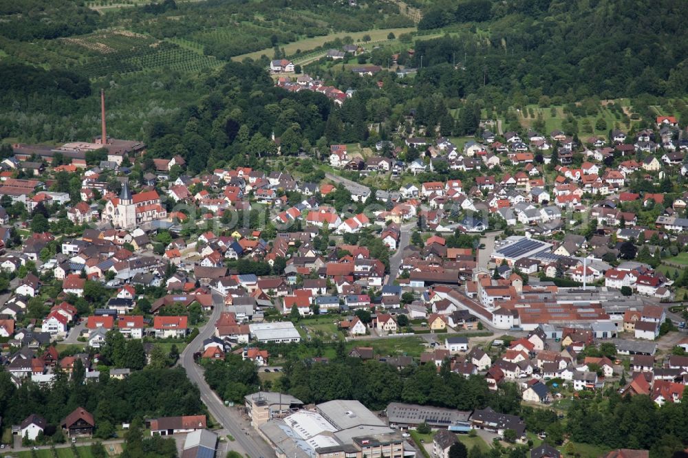 Aerial image Achern - Local view of Achern in Baden-Württemberg