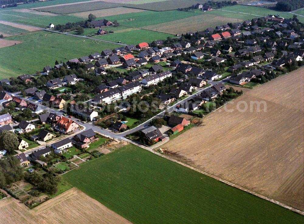 Alpsray from above - Town View of the streets and houses of the residential areas in Alpsray in the state North Rhine-Westphalia