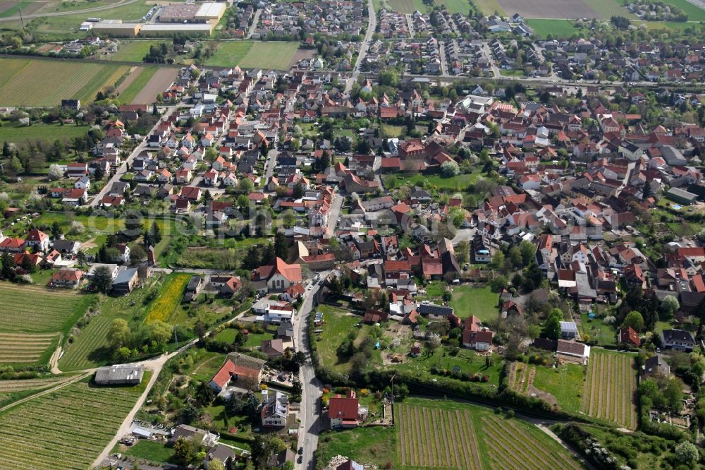 Aerial photograph Alsheim - Local view of Alsheim in the state of Rhineland-Palatinate