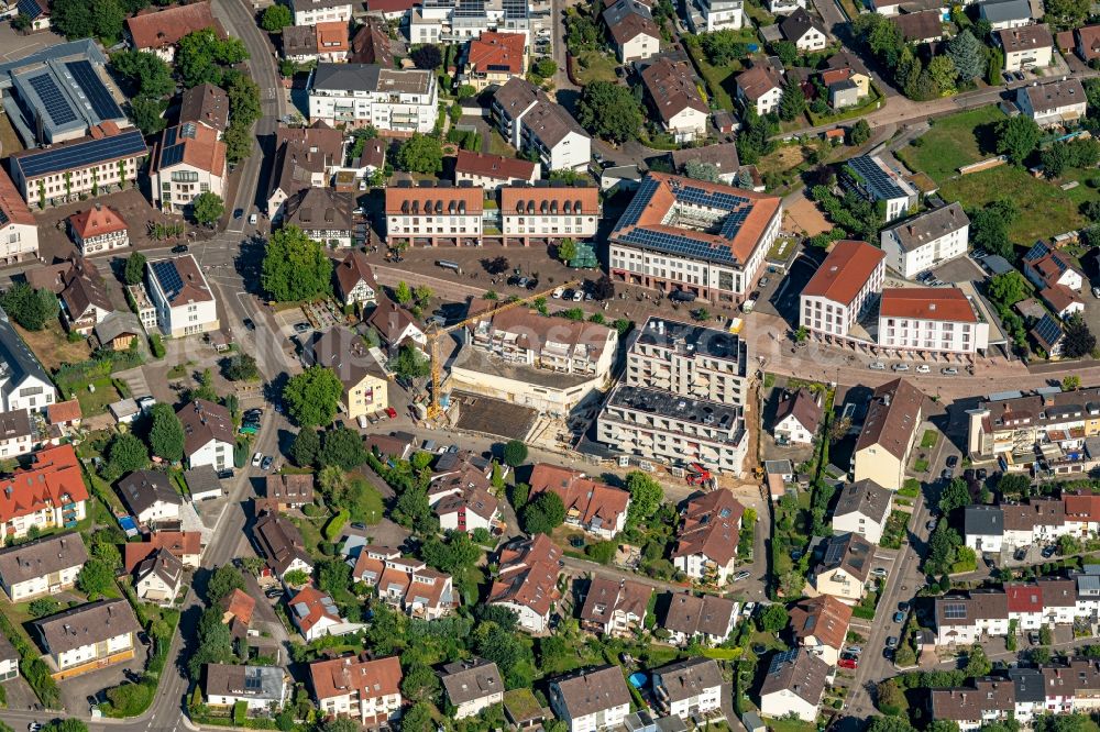 Aerial image Gundelfingen - Town View of the streets and houses of the residential areas in Gundelfingen in the state Baden-Wuerttemberg, Germany