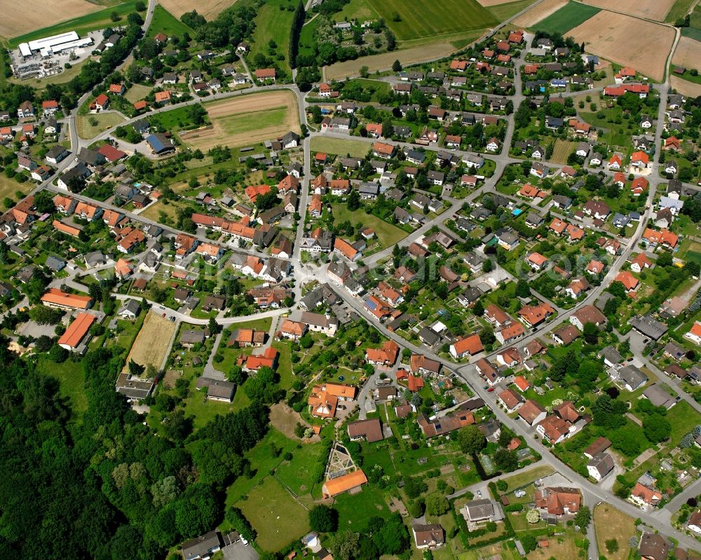 Altenburg from above - Town View of the streets and houses of the residential areas in Altenburg in the state Baden-Wuerttemberg, Germany