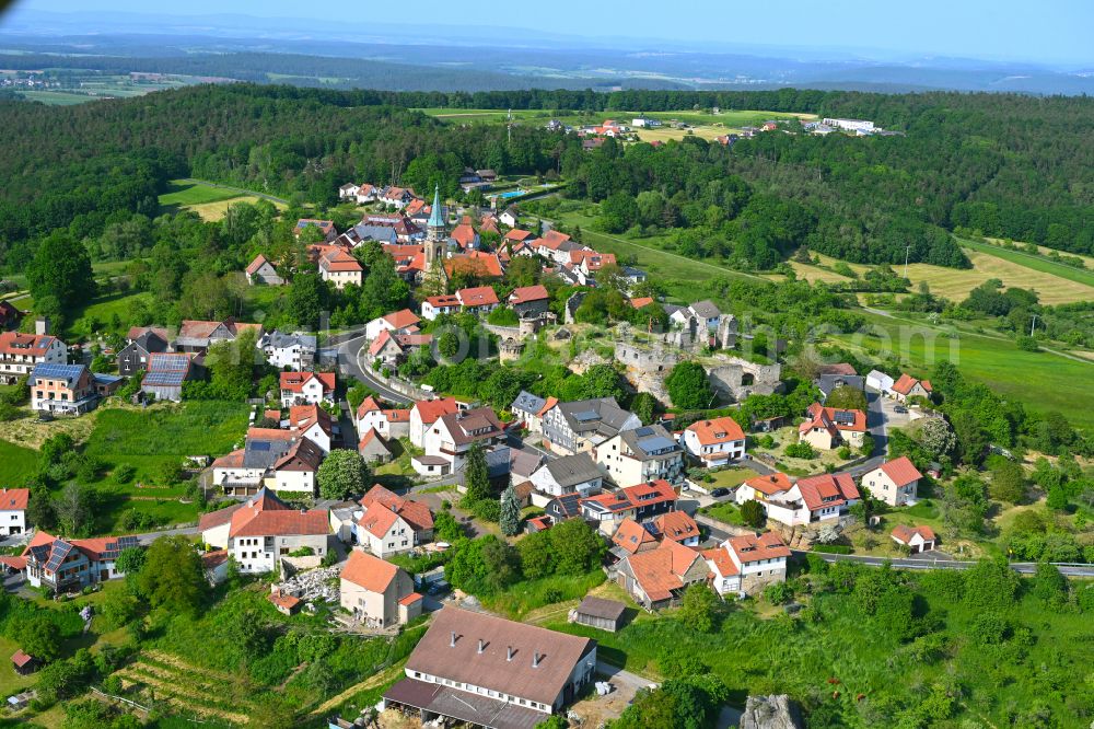 Aerial photograph Altenstein - Town View of the streets and houses of the residential areas in Altenstein in the state Bavaria, Germany