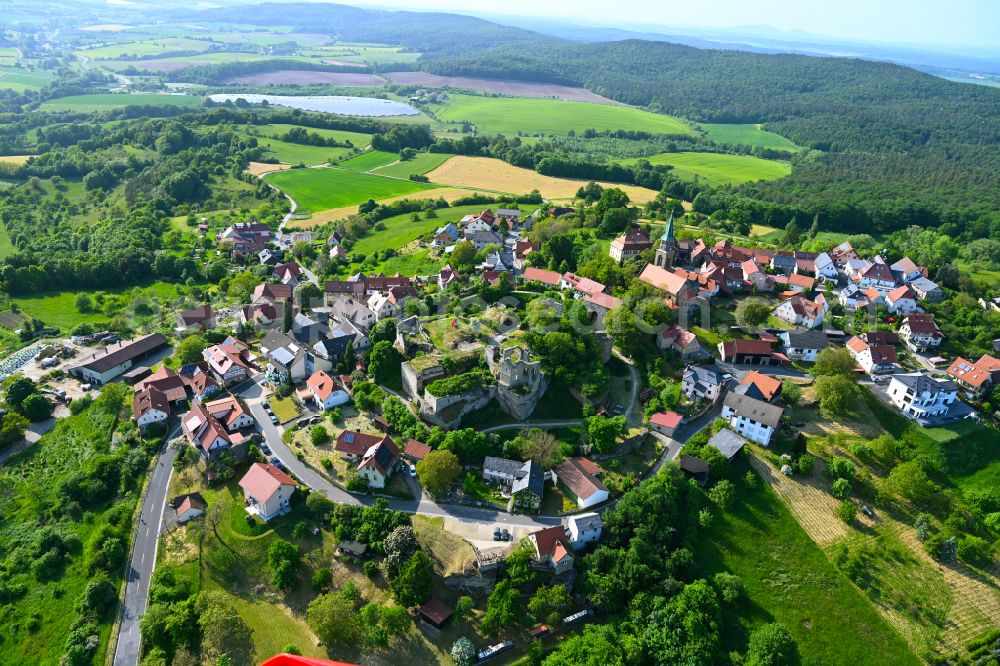 Aerial image Altenstein - Town View of the streets and houses of the residential areas in Altenstein in the state Bavaria, Germany