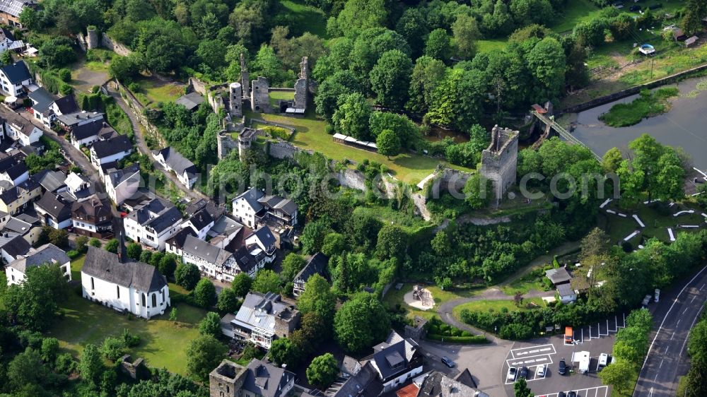 Aerial image Altwied - Town View of the streets and houses of the residential areas in Altwied in the state Rhineland-Palatinate, Germany