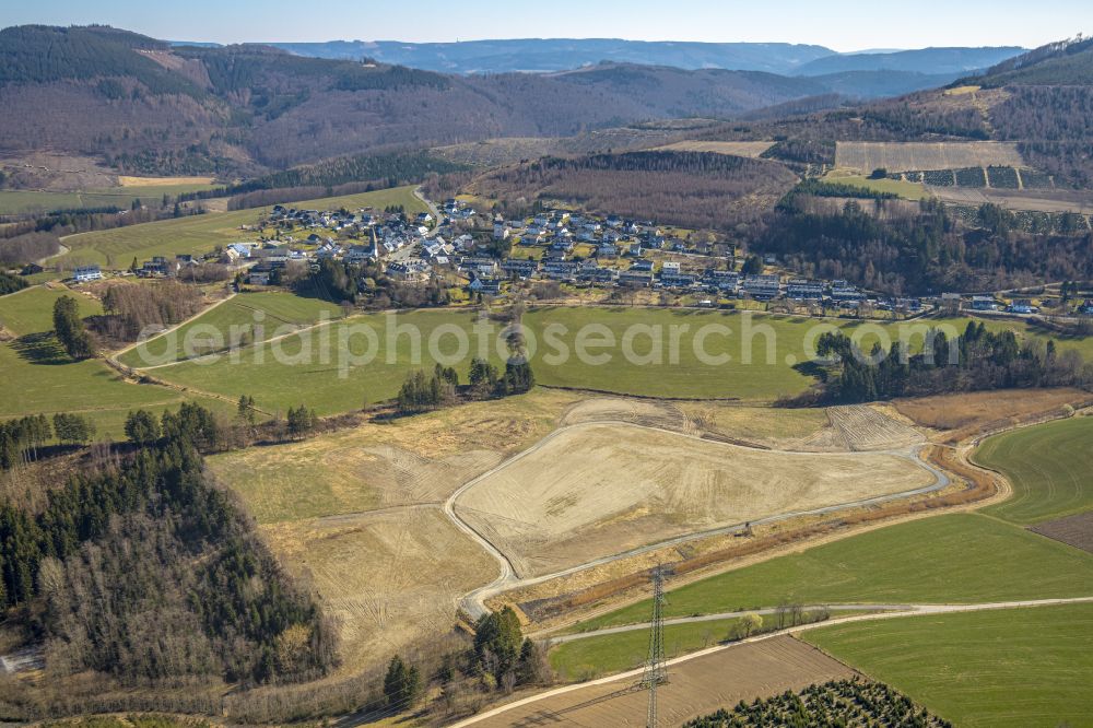 Andreasberg from the bird's eye view: Town View of the streets and houses of the residential areas in Andreasberg in the state North Rhine-Westphalia, Germany