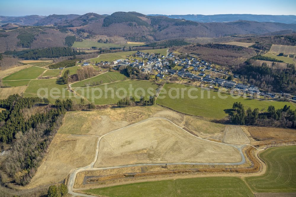 Aerial image Andreasberg - Town View of the streets and houses of the residential areas in Andreasberg in the state North Rhine-Westphalia, Germany