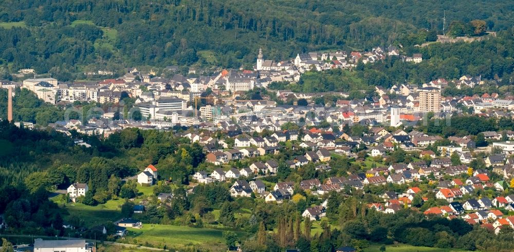 Arnsberg from above - Town View of the streets and houses of the residential areas in Arnsberg in the state North Rhine-Westphalia, Germany