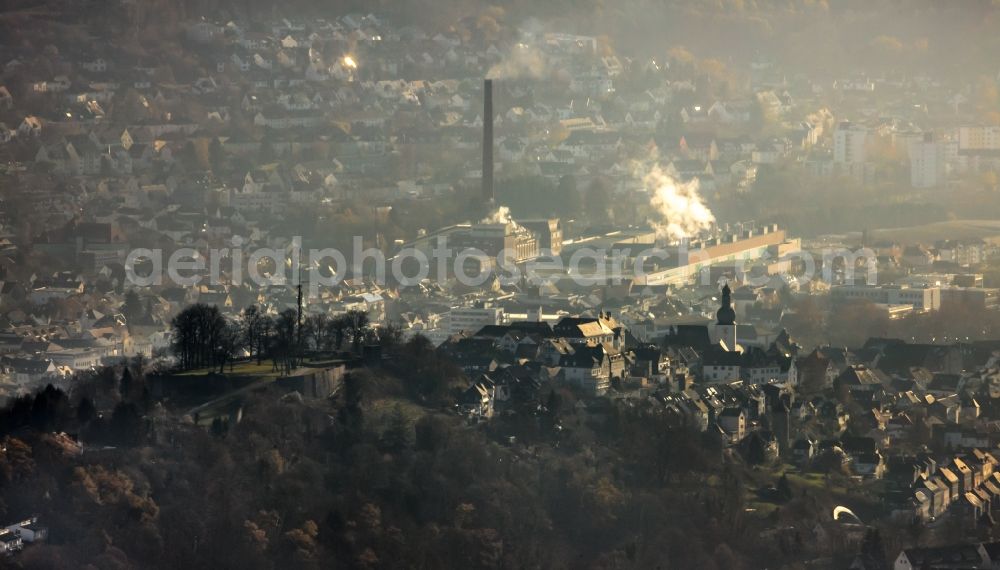 Arnsberg from the bird's eye view: Town View of the streets and houses of the residential areas in Arnsberg in the state North Rhine-Westphalia, Germany