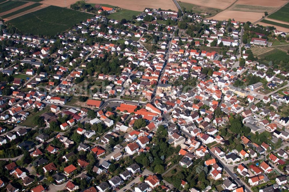 Bad Kreuznach from above - Town View of the streets and houses of the residential areas in Bad Kreuznach in the state Rhineland-Palatinate