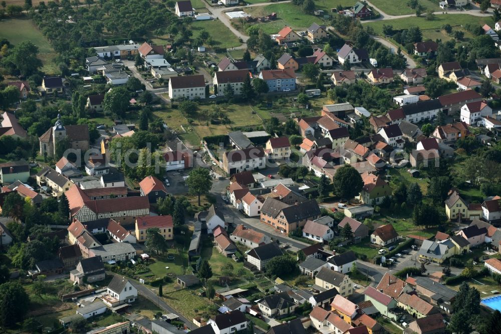 Aerial image Bad Langensalza - Town View of the streets and houses of the residential areas in Bad Langensalza in the state Thuringia