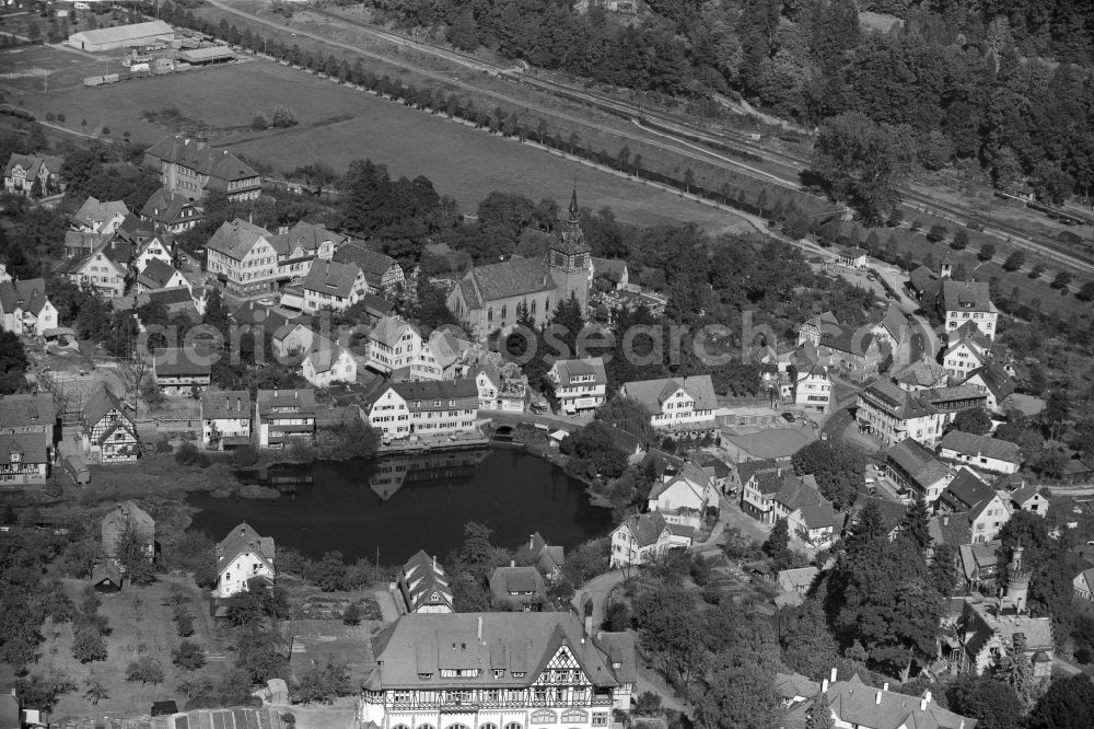 Aerial photograph Bad Liebenzell - Town View of the streets and houses of the residential areas in Bad Liebenzell in the state Baden-Wuerttemberg