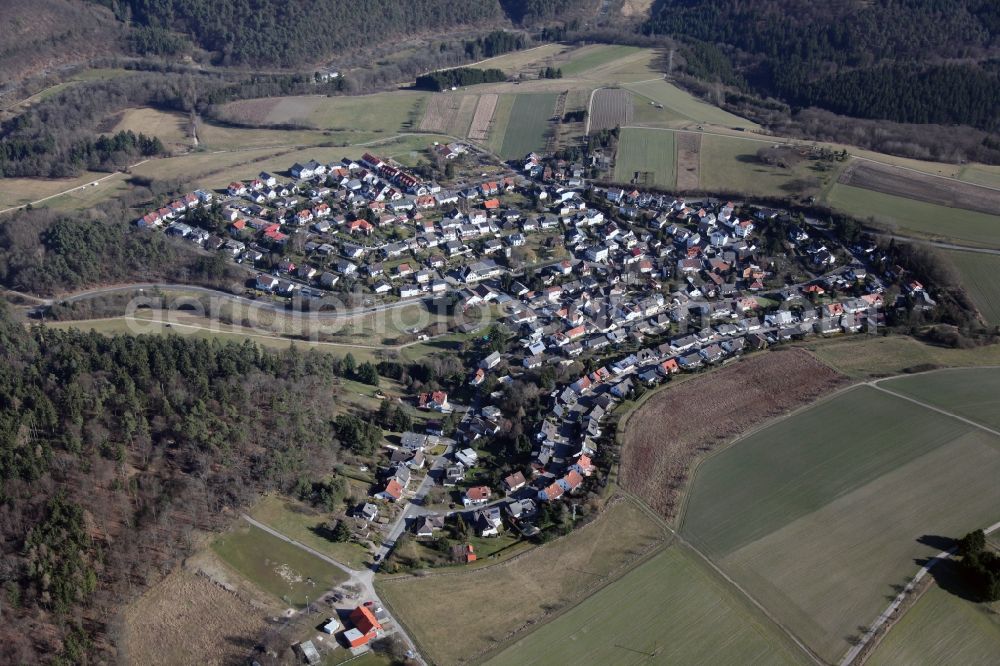 Aerial image Bad Schwalbach Hettenhain - Local view of Bad Schwalbach Hettenhain in the state of Hesse