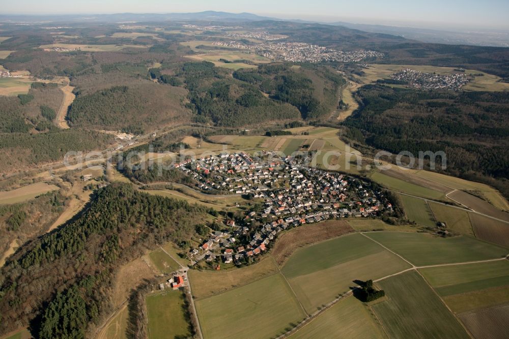 Aerial photograph Bad Schwalbach Hettenhain - Local view of Bad Schwalbach Hettenhain in the state of Hesse