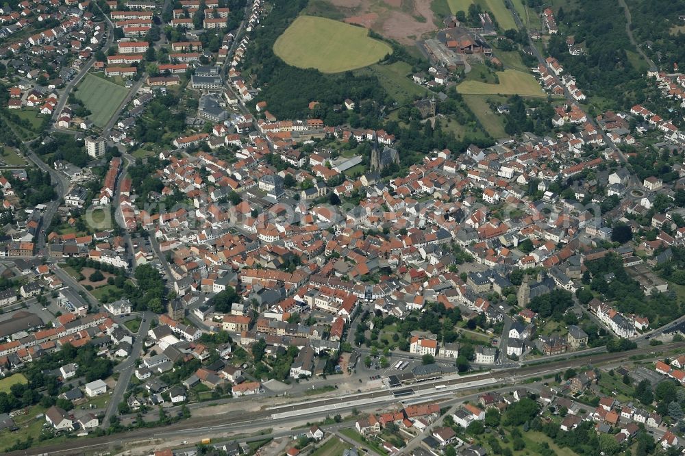 Aerial image Bad Sobernheim - Townscape of Bad Sobernheim in Rhineland-Palatinate. It is the administrative center of the collective municipality Bad Sobernheim and a nationally recognized health resort