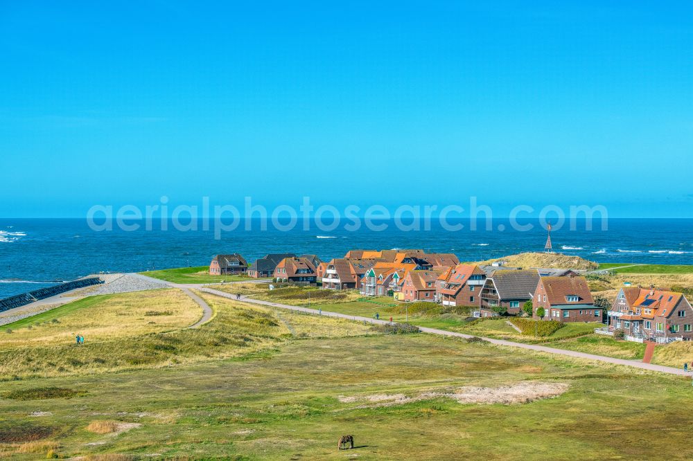 Aerial image Baltrum - Town View of the streets and houses of the residential areas in Baltrum in the state Lower Saxony, Germany