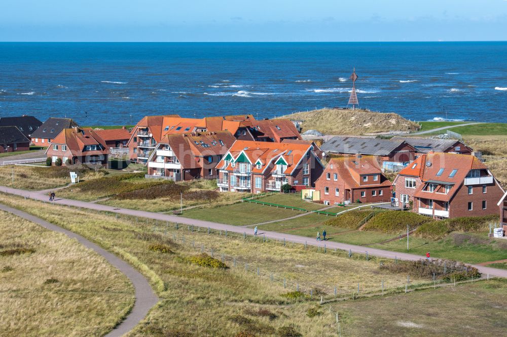 Baltrum from the bird's eye view: Town View of the streets and houses of the residential areas in Baltrum in the state Lower Saxony, Germany