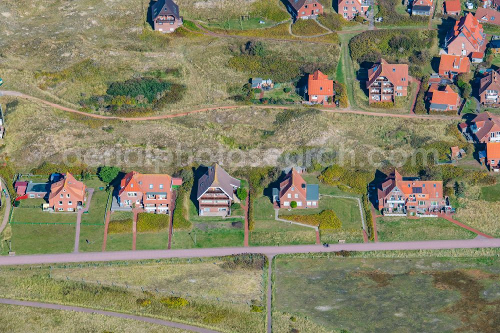 Aerial photograph Baltrum - Town View of the streets and houses of the residential areas in Baltrum in the state Lower Saxony, Germany