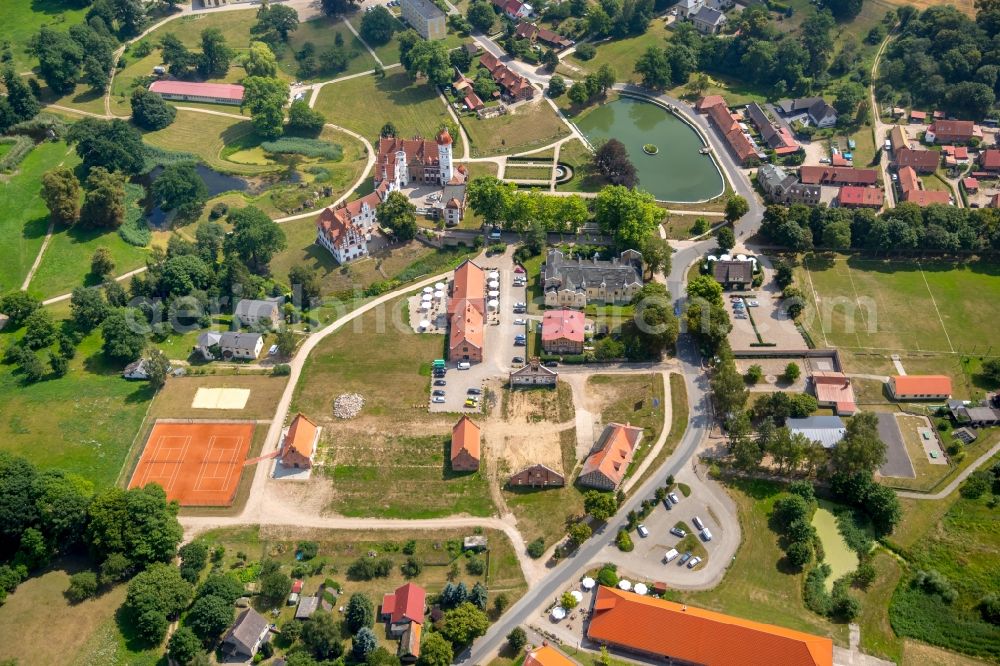 Basedow from the bird's eye view: Town View of the streets and houses of the residential areas and sights in Basedow in the state Mecklenburg - Western Pomerania