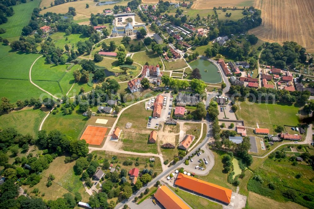 Aerial image Basedow - Town View of the streets and houses of the residential areas and sights in Basedow in the state Mecklenburg - Western Pomerania