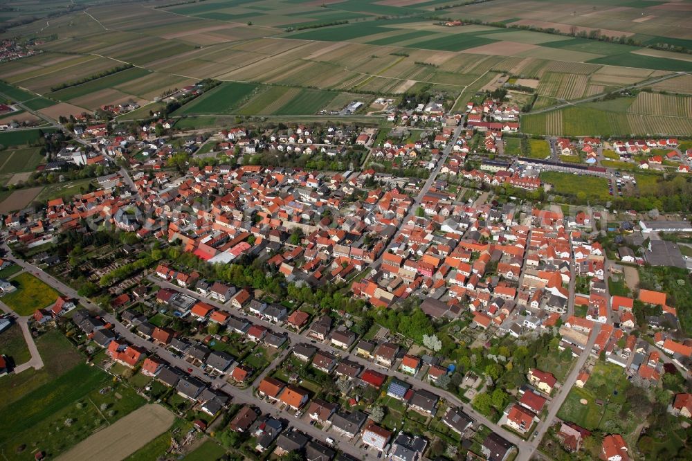 Aerial image Bechtolsheim - City - view of Bechtolsheim in Rhineland-Palatinate