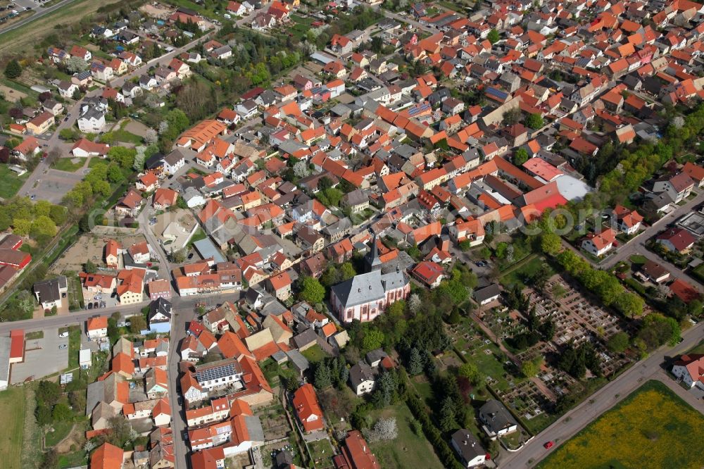 Aerial image Bechtolsheim - City - view of Bechtolsheim in Rhineland-Palatinate