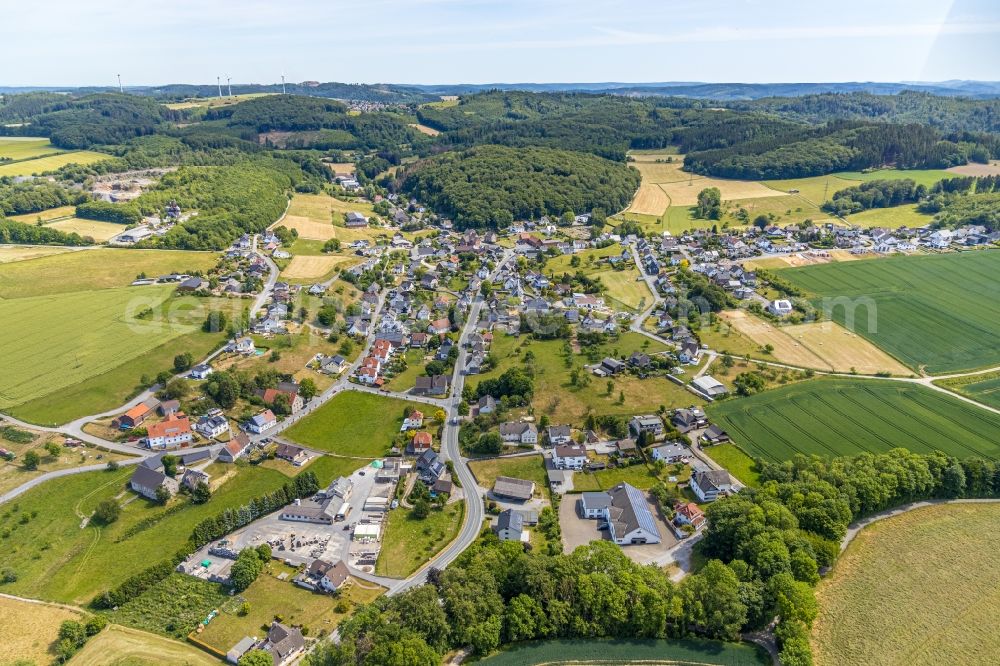 Beckum from above - Town View of the streets and houses of the residential areas in Beckum in the state North Rhine-Westphalia, Germany