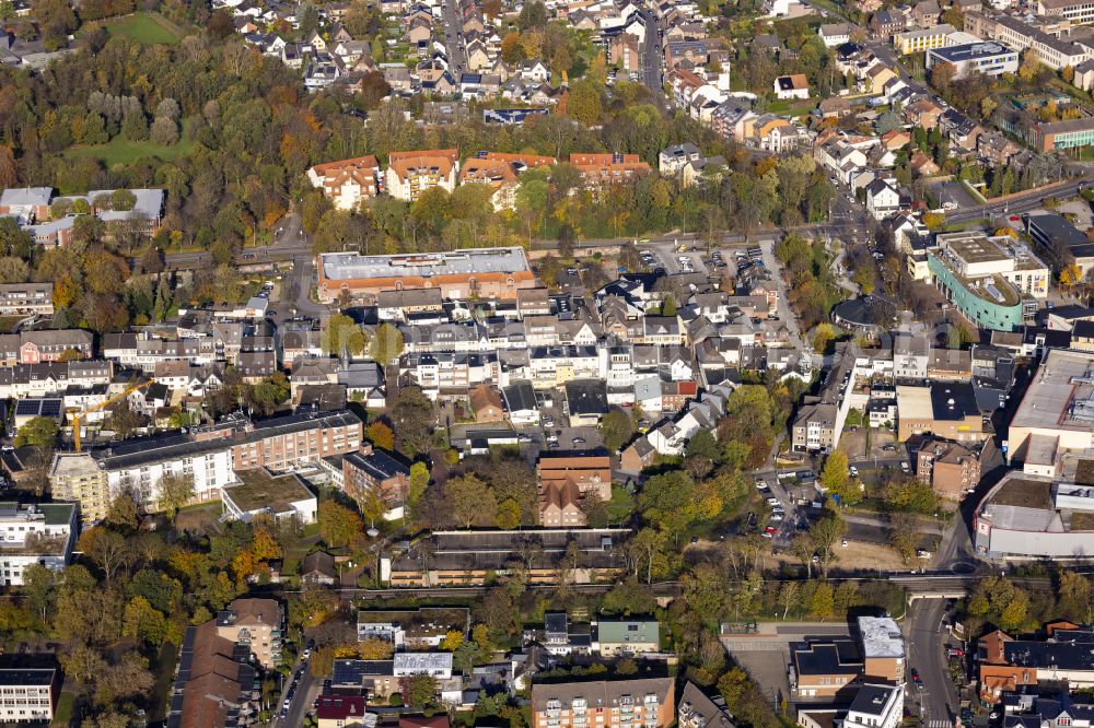 Aerial image Bergheim - View of the streets and houses of the residential areas in Bergheim in the federal state of North Rhine-Westphalia, Germany