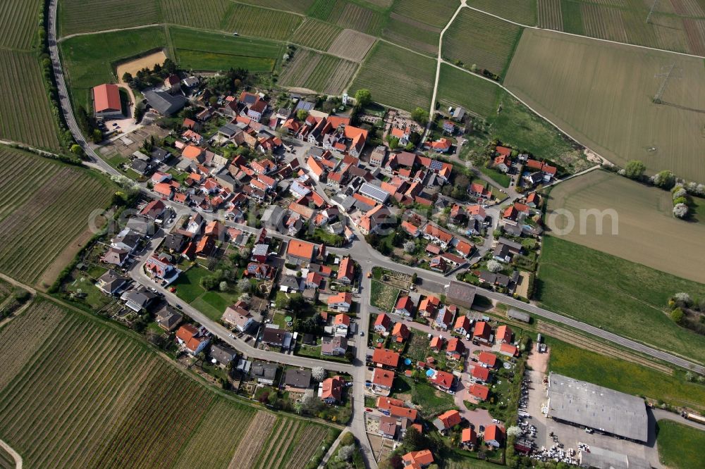 Bermersheim vor der Höhe from the bird's eye view: City - view of Bermersheim vor der Höhe in Rhineland-Palatinate