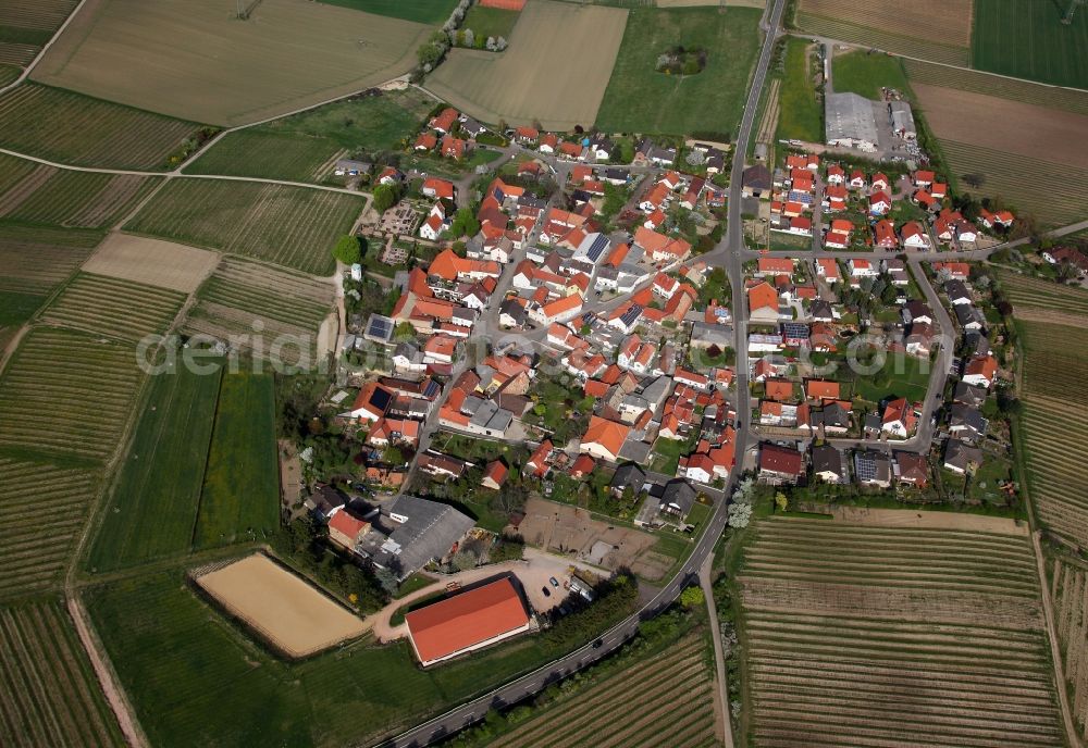 Bermersheim vor der Höhe from the bird's eye view: City - view of Bermersheim vor der Höhe in Rhineland-Palatinate