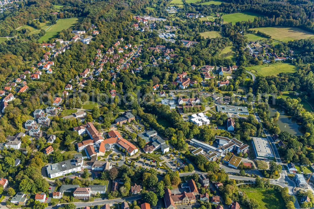 Aerial photograph Bethel - Town View of the streets and houses of the residential areas in Bethel in the state North Rhine-Westphalia, Germany