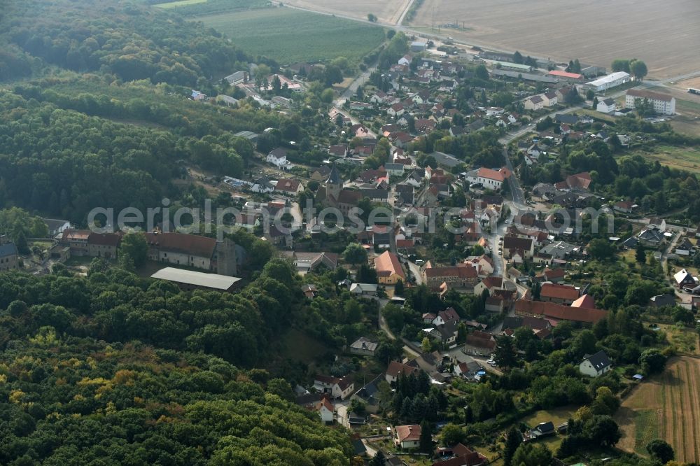 Aerial image Beyernaumburg - Town View of the streets and houses of the residential areas in Beyernaumburg in the state Saxony-Anhalt