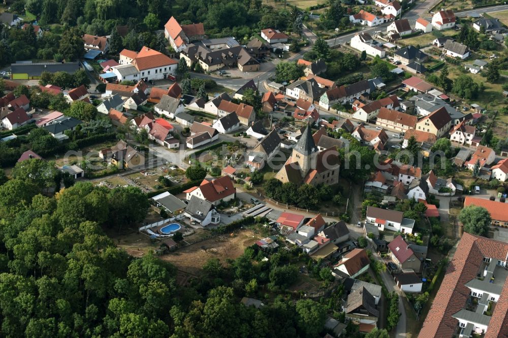 Aerial photograph Beyernaumburg - Town View of the streets and houses of the residential areas in Beyernaumburg in the state Saxony-Anhalt