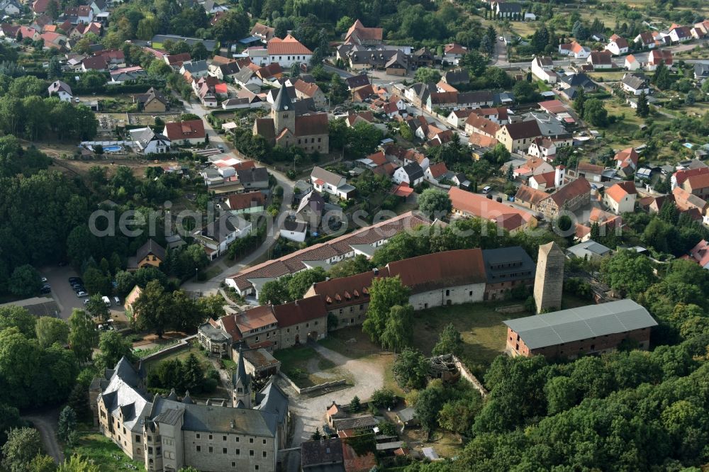 Beyernaumburg from the bird's eye view: Town View of the streets and houses of the residential areas in Beyernaumburg in the state Saxony-Anhalt