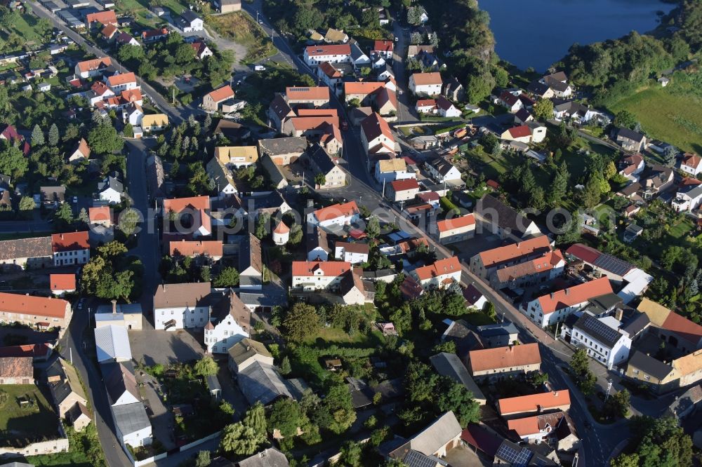 Aerial image Böhlitz - Town View of the streets and houses of the residential areas in Boehlitz in the state Saxony