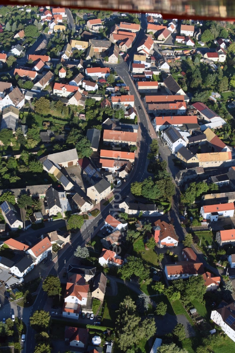 Aerial photograph Böhlitz - Town View of the streets and houses of the residential areas in Boehlitz in the state Saxony