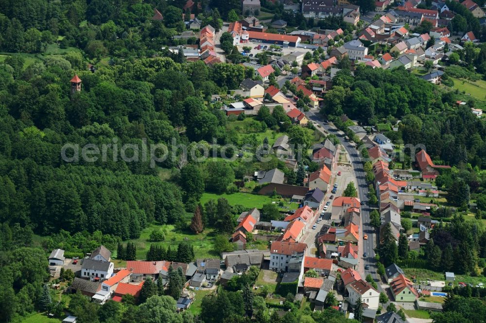 Aerial photograph Biesenthal - Town View of the streets and houses of the residential areas in Biesenthal in the state Brandenburg, Germany