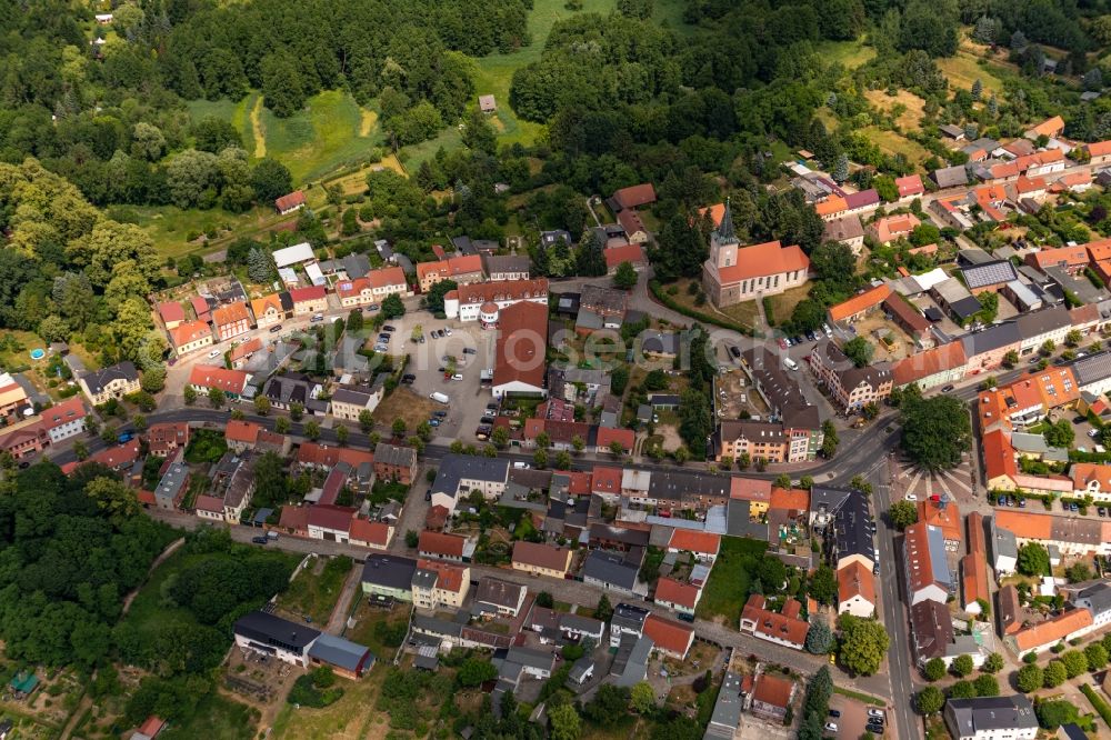 Biesenthal from the bird's eye view: Town View of the streets and houses of the residential areas in Biesenthal in the state Brandenburg, Germany