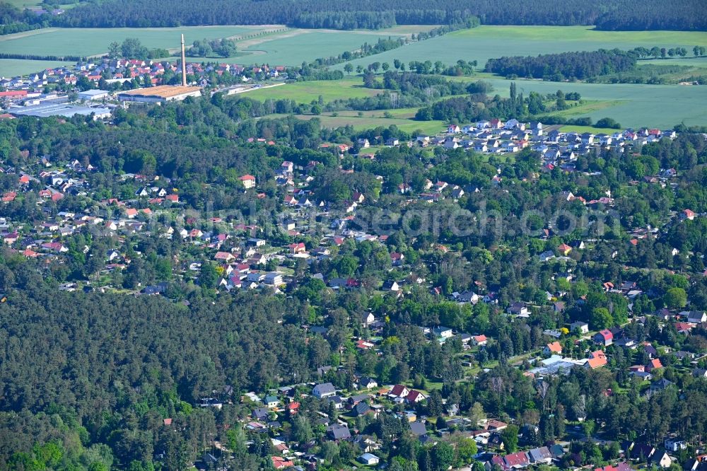 Aerial photograph Biesenthal - Town View of the streets and houses of the residential areas in Biesenthal in the state Brandenburg, Germany