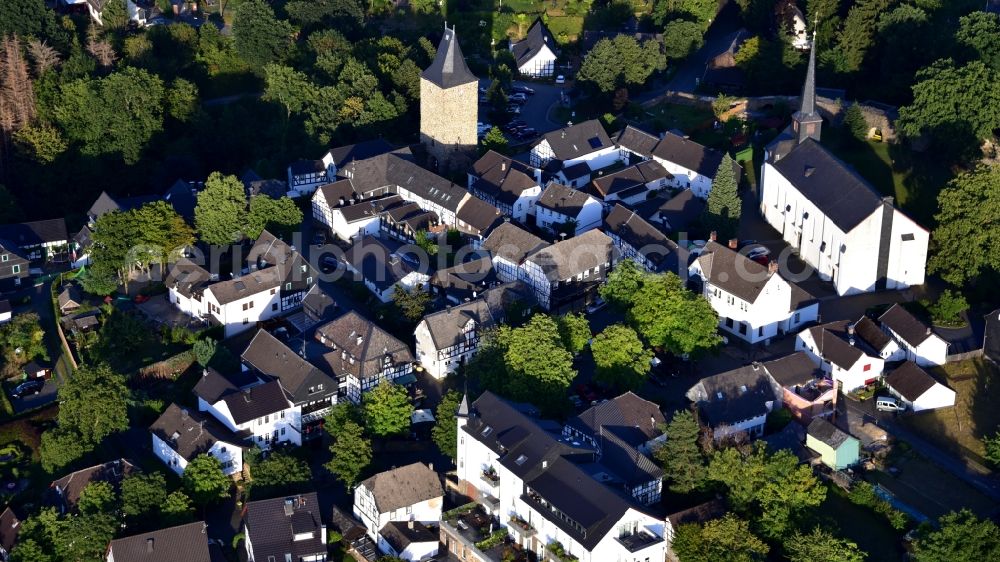 Aerial image Hennef (Sieg) - City view of Blankenberg (Sieg) in the state North Rhine-Westphalia, Germany