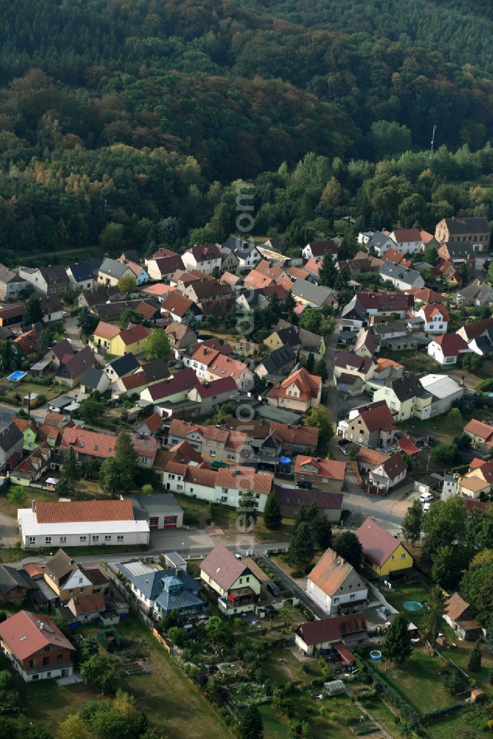 Blankenheim from the bird's eye view: Town View of the streets and houses of the residential areas in Blankenheim in the state Saxony-Anhalt