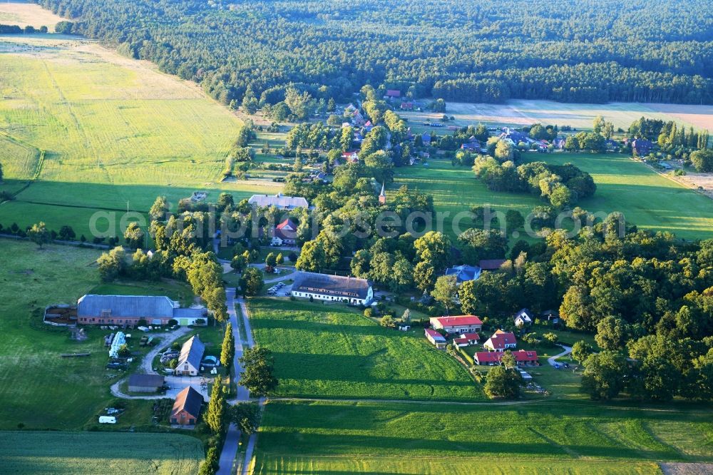 Aerial photograph Boek - Town View of the streets and houses of the residential areas in Boek in the state Mecklenburg - Western Pomerania, Germany